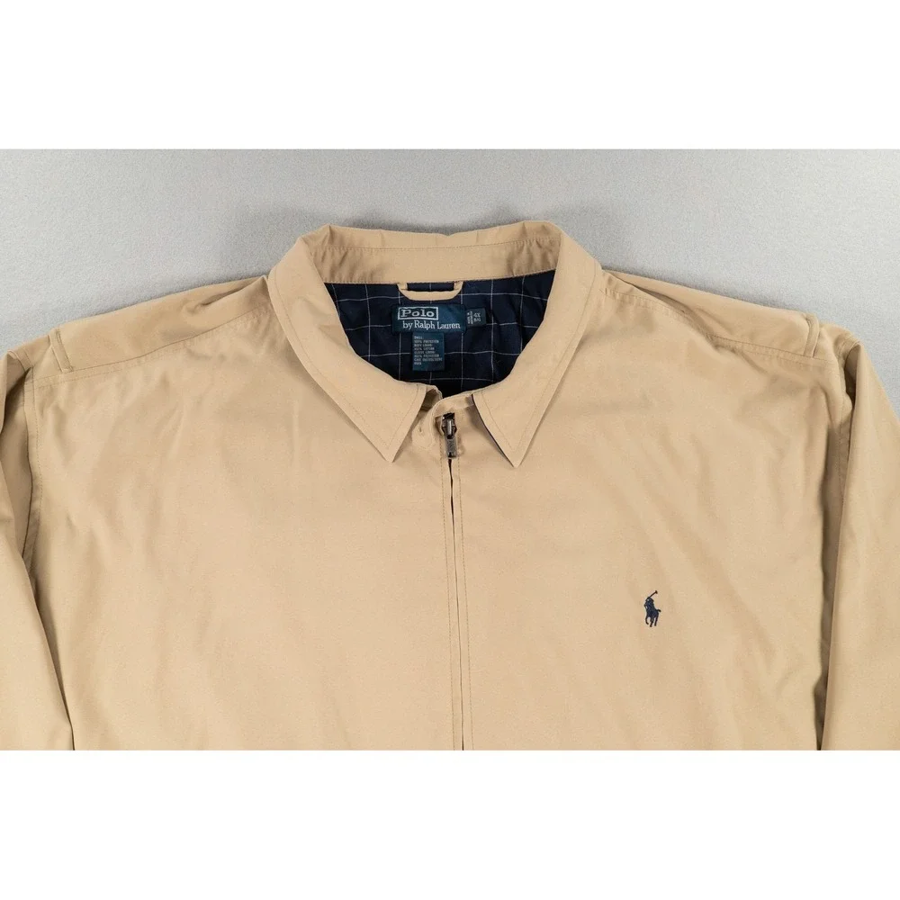 Vintage Polo by Ralph Lauren Tan Harrington Jacket Men's 4XB Big Tall